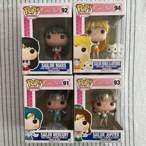 Funko POP! Sailor Moon Figures - SET OF 4 (Mercury, Mars, Jupiter, Venus)